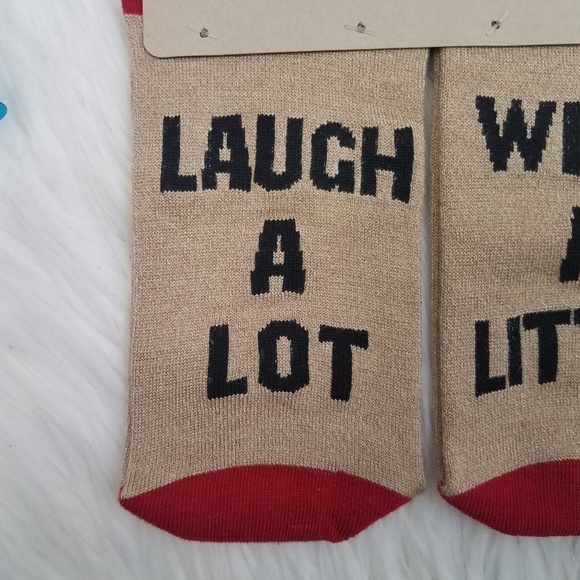 Wine a Little Laugh a Lot Novelty Gift Socks - Picture 3 of 4